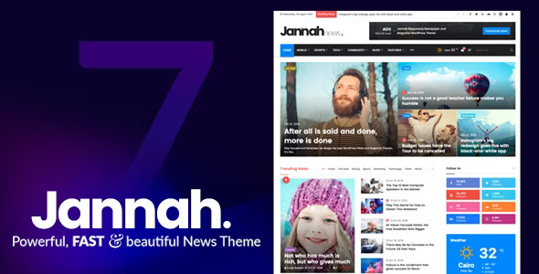 Jannah主题汉化中文版V7.0.2 ：迪拜开发者开发的一款新闻博客资讯主题