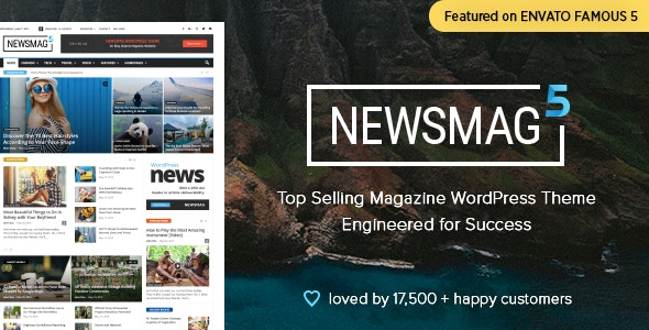 Newsmag主题V5.2.1 罗马尼亚tagDiv团队开发的有一款wordpress博客主题