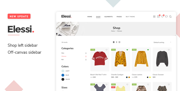 Elessi主题V4.9.9 一款极简风格的AJAX在线商城wordpress主题