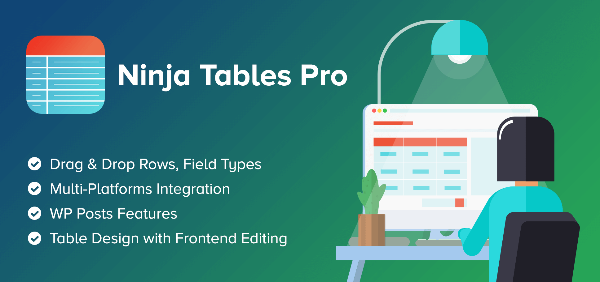 Ninja Tables Pro v4.3.3最快最多样化WordPress表格构建器插件-染色板