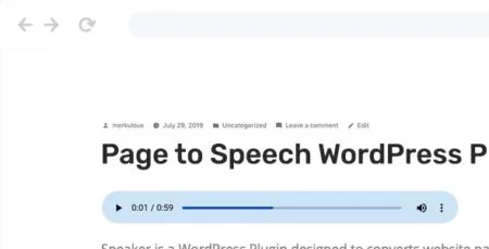 Speaker插件 – 实现语音合成和自动朗读的WordPress插件