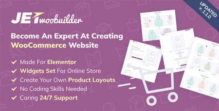 JetWooBuilder For Elementor – 为Elementor打造独特的WooCommerce商城的WordPress插件