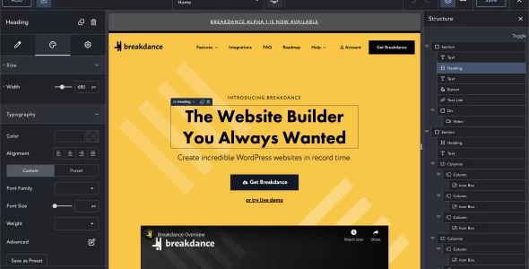 Breakdance V1.4.0：功能强大的 WordPress 页面构建器插件