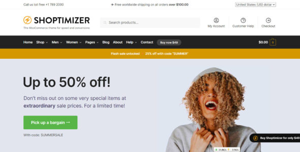 Shoptimizer主题2.7.1 ：一款性能优化的WOO商城主题