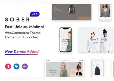 Sober主题V3.6.1：一款现代、简洁的WooCommerce WordPress主题